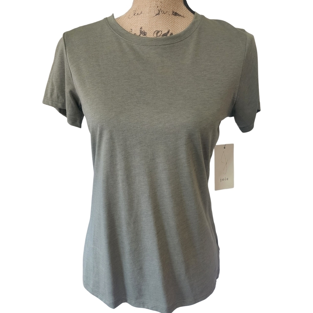 NWT Joie Luxe Crew Neck Tee Green - Small